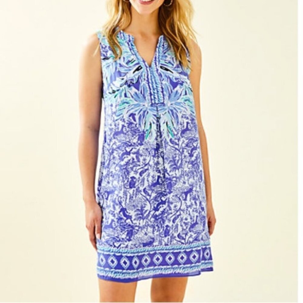NWT Lilly Pulitzer Evah Dress Ready Set Gecko XXS